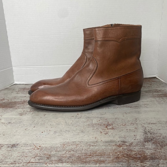 Bowen Brown Leather Chelsea Chukka boots 47 - Picture 10 of 10
